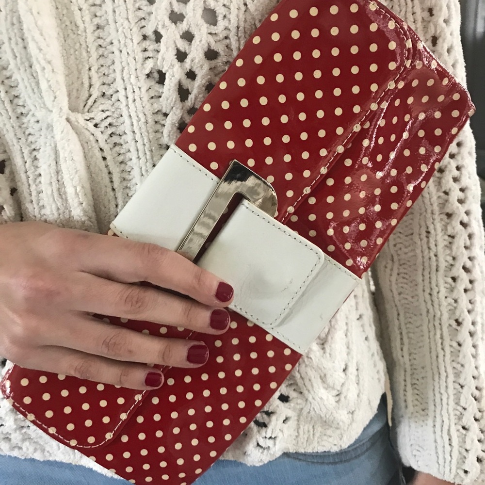 Red and White Polka Dot Classic Clutch